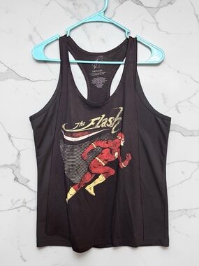 The Flash Graphic Racerback Tank Top - Black